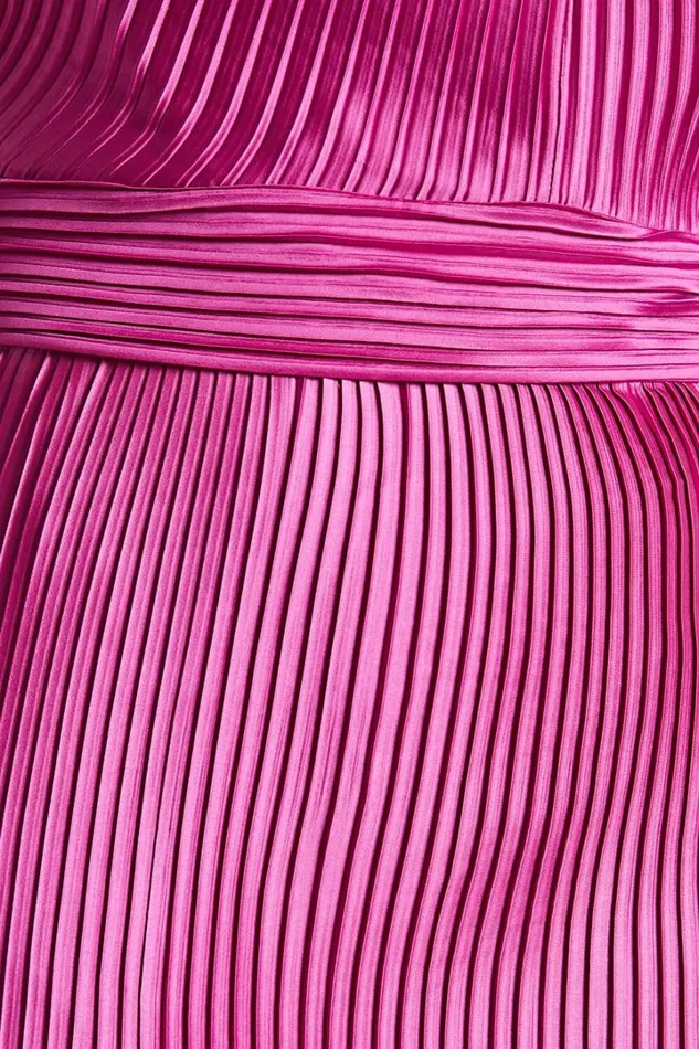 Marlette Midi Dress 8211 Pleated Open Back Halter Dress In Grape Women Showpo Curve Clothes