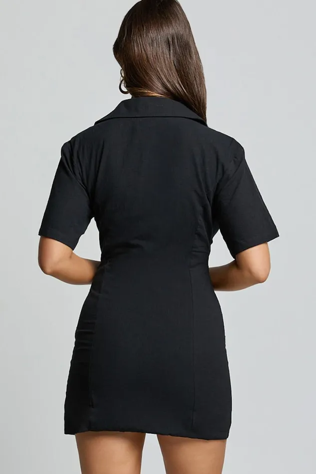 Marsha Mini Dress 8211 Cut Out Short Sleeve Dress In Black Women Showpo Curve Clothes