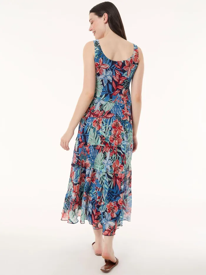 Maxi MultiTiered Dress Printed Chiffon Women Jones New York Sale Maxi MultiTiered Dress Printed Chiffon Women Jones New York Sale