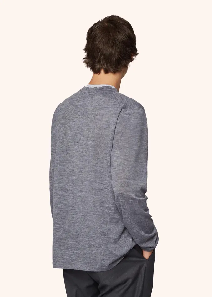 MELANGE WOOL TSHIRT Men Kiton Knitwear MELANGE WOOL TSHIRT Men Kiton Knitwear
