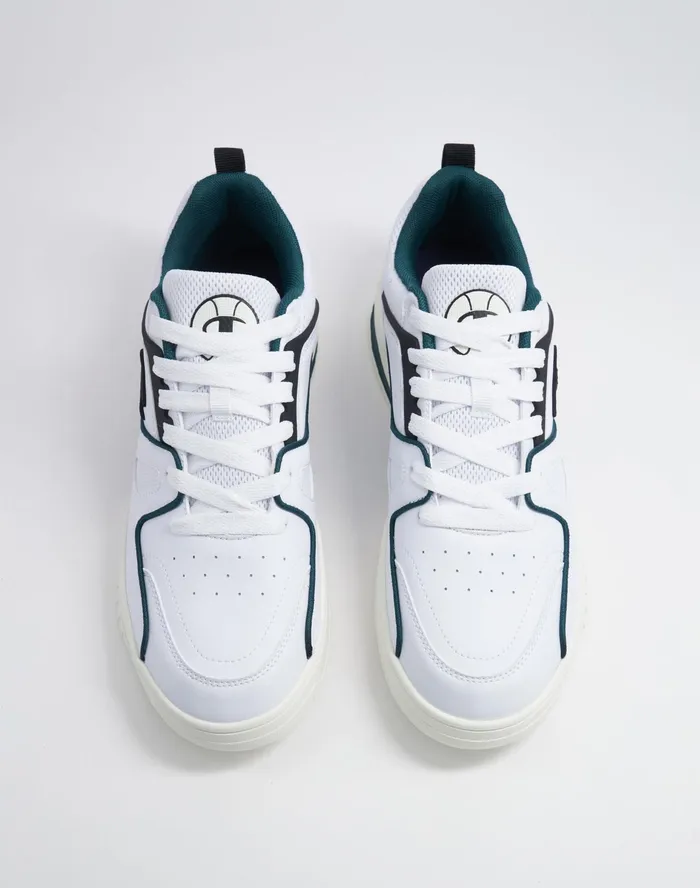 Men039S 3Point Skate Low Shoes Whitegreenblack Men Champion Court