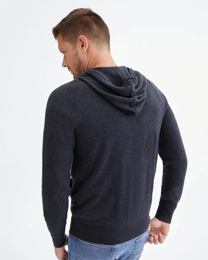 Men 7 For All Mankind Jackets 038 Coats Zip Front Hoodie In Charcoal