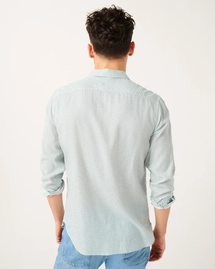 Men 7 For All Mankind Shirts Signature Shirt In Blue Tie
