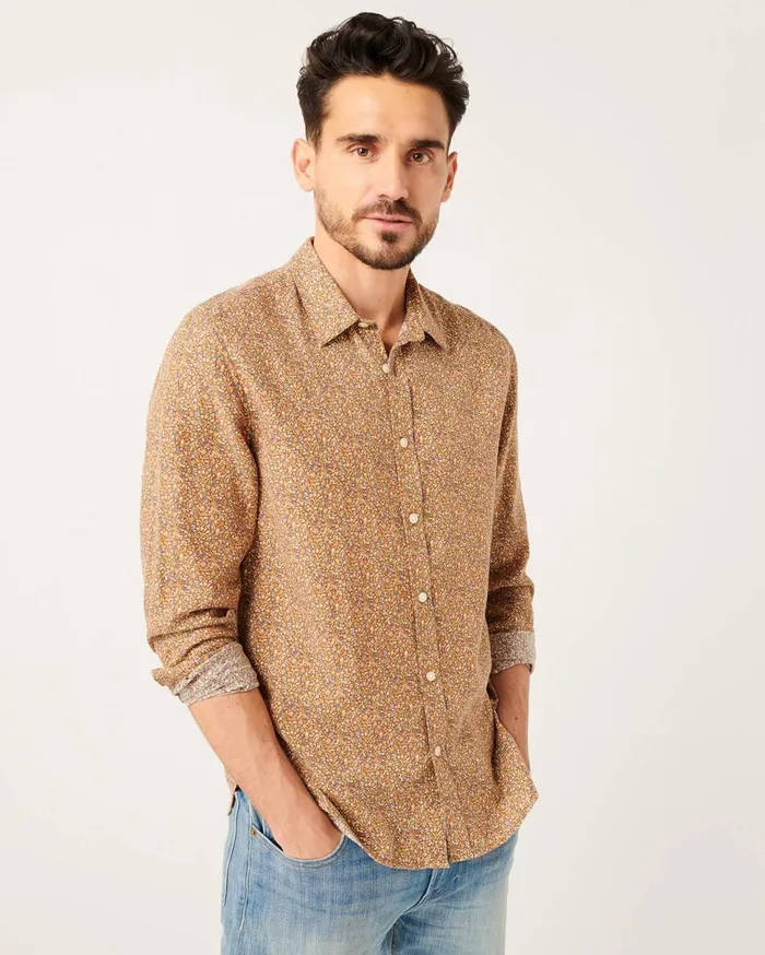 Men 7 For All Mankind Shirts Signature Shirt In Wildflower Print