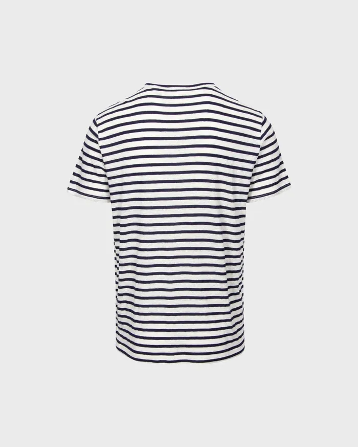 Men 7 For All Mankind Tees Hollywoodstock Graphic TShirt In Navy 038 White Stripe