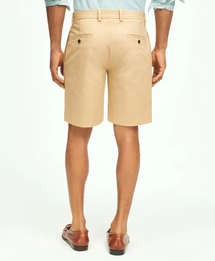 Men 9034 Stretch Supima Cotton Poplin Shorts Khaki Brooks Brothers Shorts and Swimwear