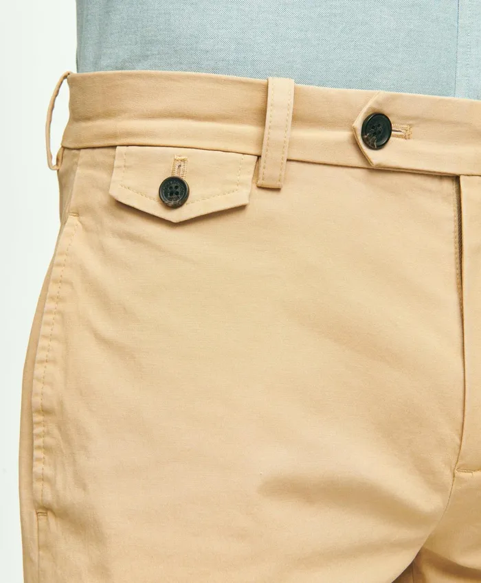 Men 9034 Stretch Supima Cotton Poplin Shorts Khaki Brooks Brothers Shorts and Swimwear