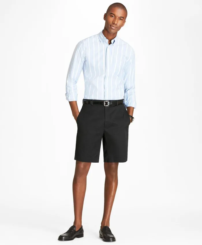 Men Advantage Chino Shorts Black Brooks Brothers Shorts and Swimwear