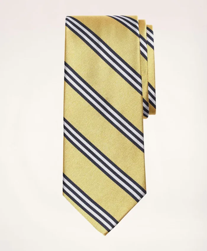 Men Bb1 Rep Tie Goldnavy Brooks Brothers Ties and Pocket Squares