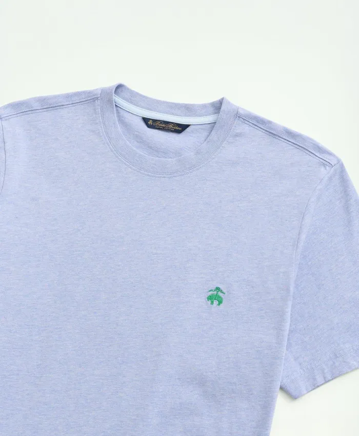 Men Big and Tall Supima Cotton TShirt Light Blue Heather Brooks Brothers TShirts and Sweats
