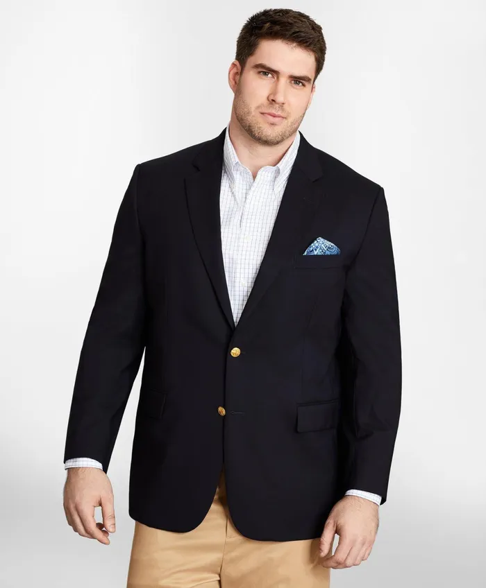 Men Big and Tall TwoButton 1818 Blazer Navy Brooks Brothers Sport Coats and Blazers