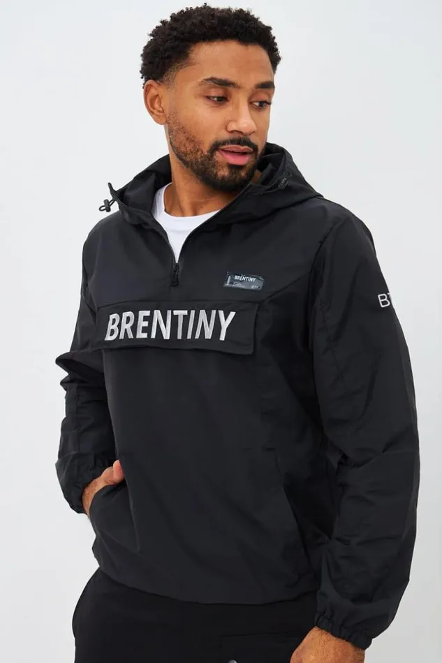 Men Black Brentiny Paris HalfZip Jacket Black Brentiny Paris Jackets
