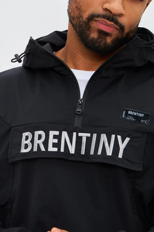 Men Black Brentiny Paris HalfZip Jacket Black Brentiny Paris Jackets