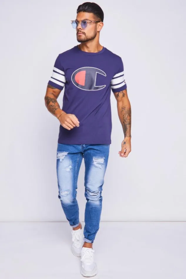 Men Blue TShirt Champion Blue Brentiny Paris TShirts