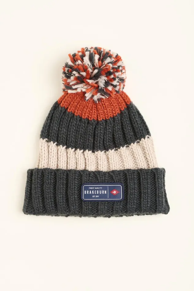 Men Brakeburn Caps and Beanies Navy Stripe Beanie