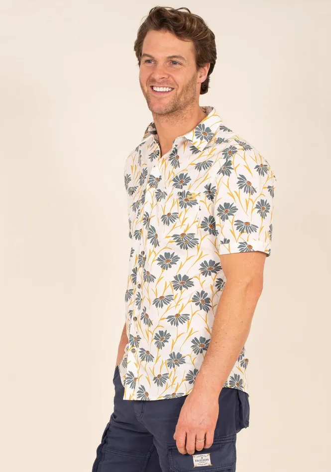 Men Brakeburn Shirts Brakeburn Sunflower Print Shirt