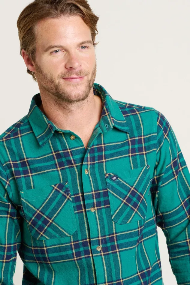 Men Brakeburn Shirts Green Green Check Shirt