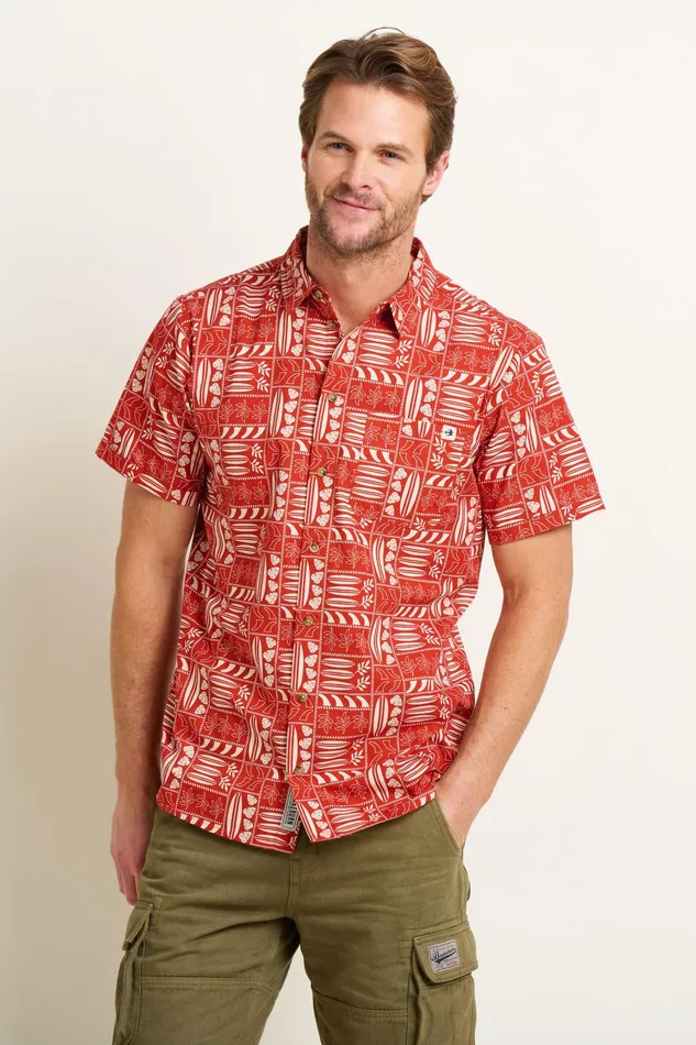 Men Brakeburn Shirts Red Sclosa Shirt