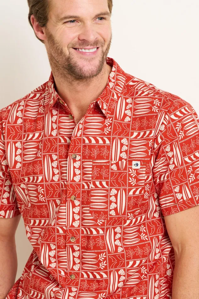 Men Brakeburn Shirts Red Sclosa Shirt