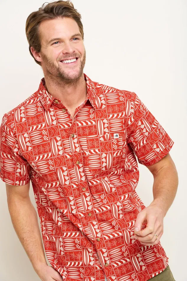 Men Brakeburn Shirts Red Sclosa Shirt