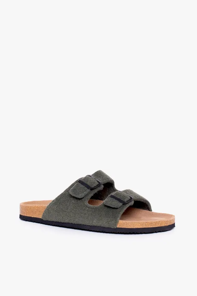 Men Brakeburn Slippers and Sandals Khaki Felt Sandals