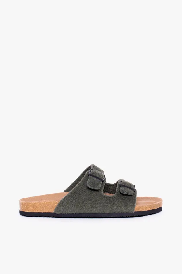 Men Brakeburn Slippers and Sandals Khaki Felt Sandals