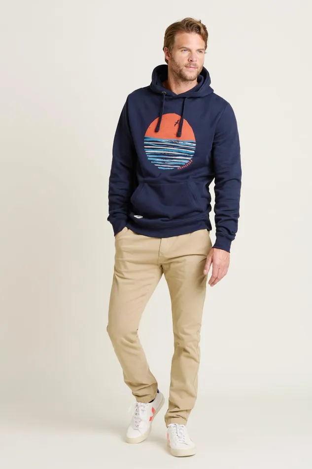 Men Brakeburn Sweatshirts And Hoodies Navy Sunset Hoodie