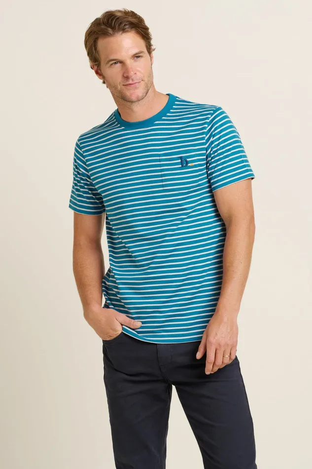 Men Brakeburn TShirts Blue B Stripe Tee