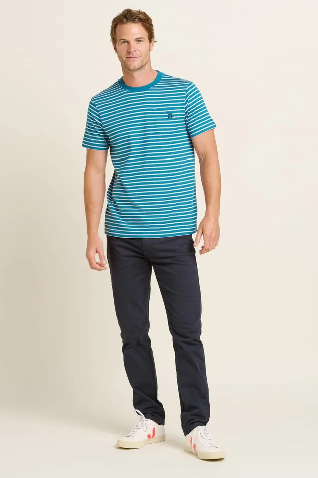 Men Brakeburn TShirts Blue B Stripe Tee