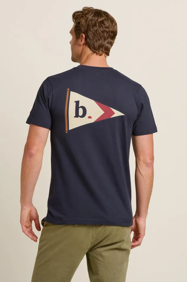 Men Brakeburn TShirts Navy Navy Flag Tee