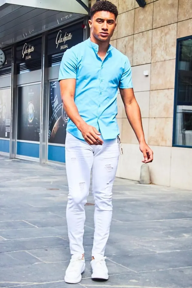 Men Brentiny Ripped Jeans In White White Brentiny Paris Jeans