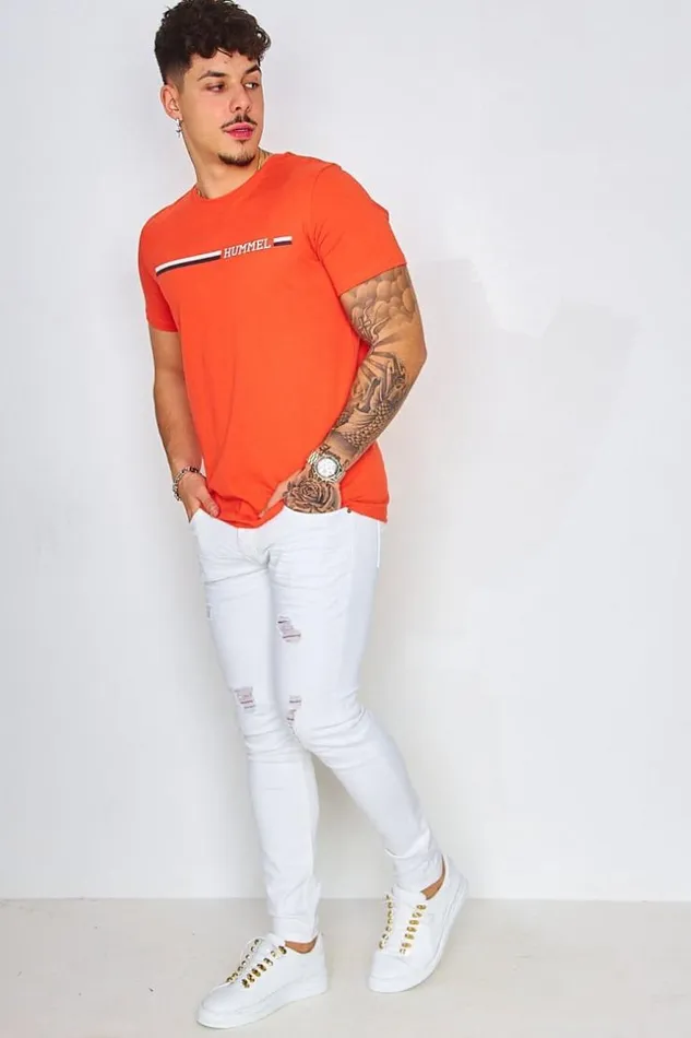 Men Brentiny Ripped Jeans In White White Brentiny Paris Jeans