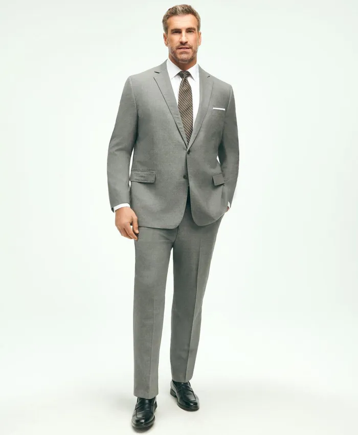 Men Brooks Brothers Explorer Collection Big and Tall Suit Jacket Light Grey Brooks Brothers Suits