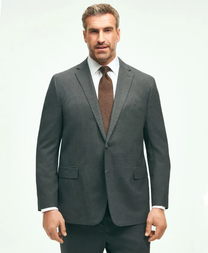 Men Brooks Brothers Explorer Collection Big and Tall Suit Jacket Medium Grey Brooks Brothers Suits
