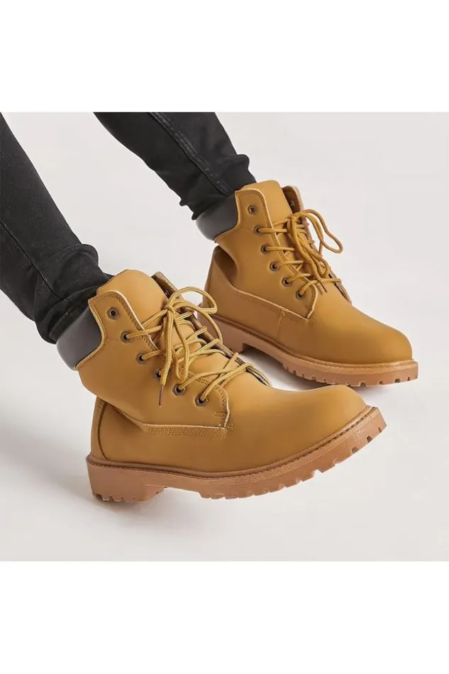Men Camel HighTop Shoes Brentiny Paris Boots