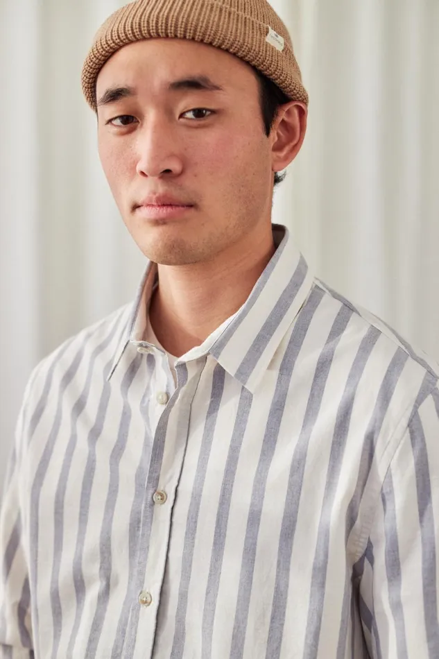 Men Campana 8211 Blue Stripes TWOTHIRDS Shirts