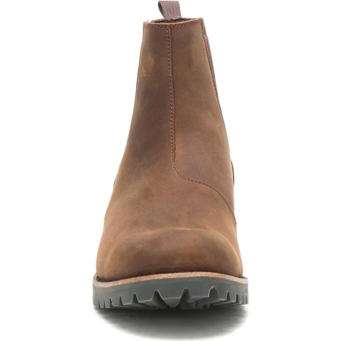 Men Chaco Boots Fields Chelsea Waterproof Chestnut Brown