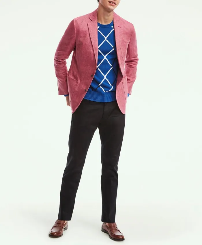 Men Classic Slim Fit Denim Jeans Black Brooks Brothers Chinos and Casual Pants