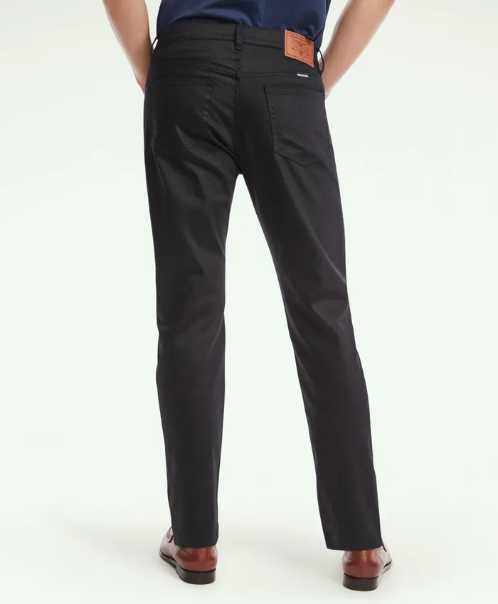 Men Classic Slim Fit Denim Jeans Black Brooks Brothers Chinos and Casual Pants
