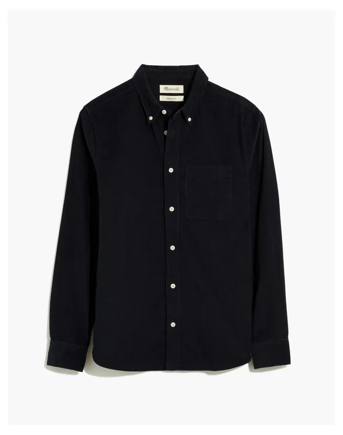 Men Corduroy Perfect Shirt True Black Madewell Shirts Men Corduroy Perfect Shirt True Black Madewell Shirts