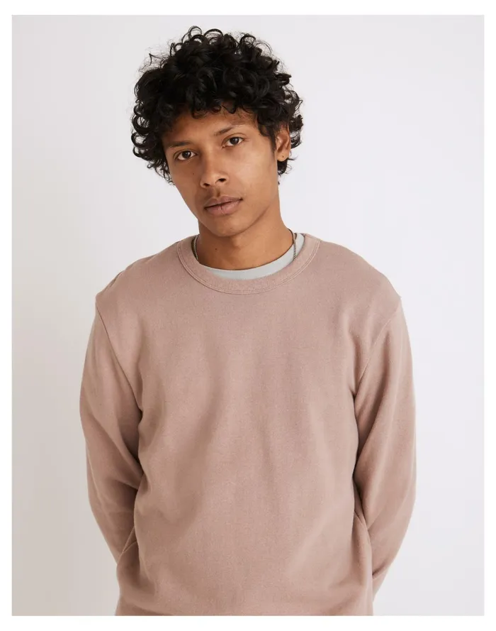 Men Cotton Hemp Terry Sweatshirt Vintage Petal Madewell Sweatshirts and Sweatpants