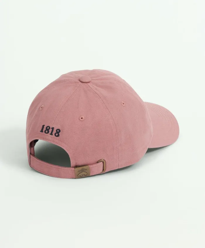 Men Cotton Logo Baseball Hat Bright Red Brooks Brothers Hats and Scarves