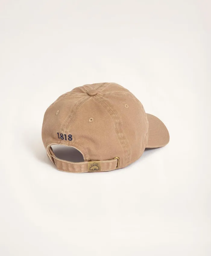 Men Cotton Logo Baseball Hat Khaki Brooks Brothers Hats and Scarves