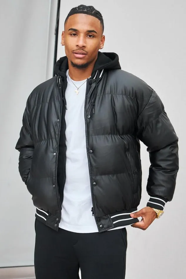 Men Doudoune Courte BiMatire Noire Black Brentiny Paris Parkas And Down Jackets