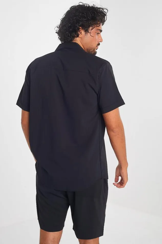 Men Ensemble 2 Pices Chemise Short Noir Black Brentiny Paris Top Bottom Sets Men Ensemble 2 Pices Chemise Short Noir Black Brentiny Paris Top Bottom Sets