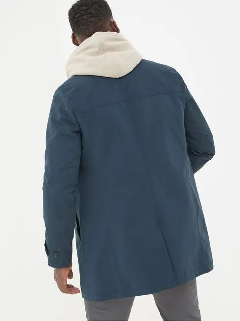 Men Fatface Coats and Jackets Boston Navy Jacket