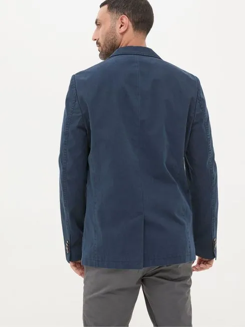 Men Fatface Coats and Jackets Chilworth Blue Cotton Blazer