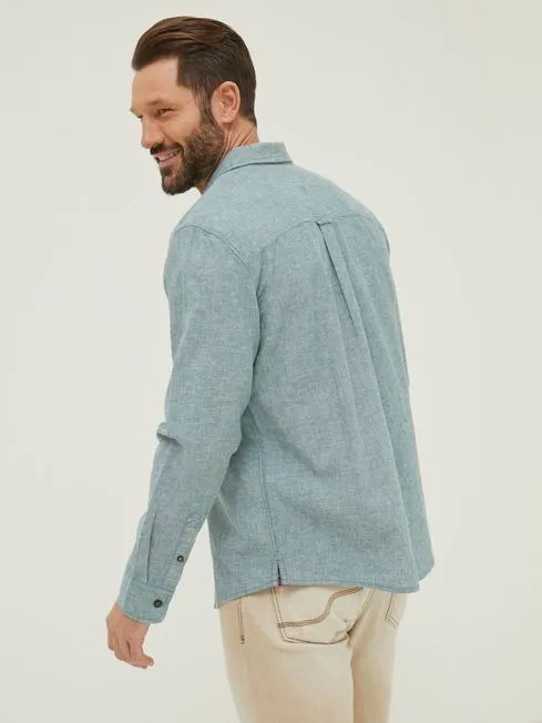 Men Fatface Coats and Jackets Green Long Sleeve Bugle Linen Cotton Shirt Men Fatface Coats and Jackets Green Long Sleeve Bugle Linen Cotton Shirt