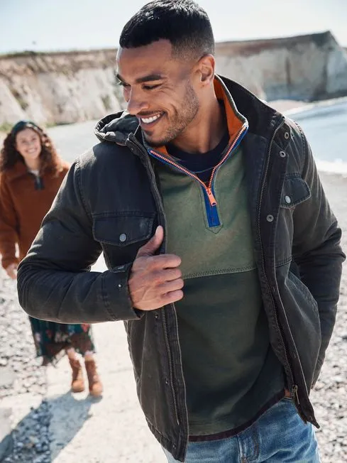Men Fatface Coats and Jackets Grey 4 Pocket Jacket