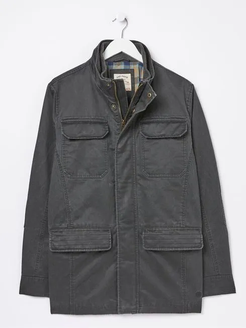 Men Fatface Coats and Jackets Grey 4 Pocket Jacket Men Fatface Coats and Jackets Grey 4 Pocket Jacket